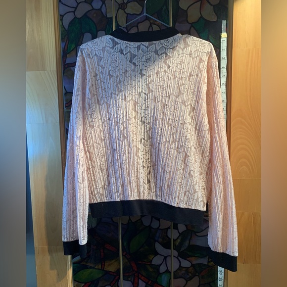 Large (14/16) women’s pink lace and black trio bomber jacket. - Picture 3 of 3